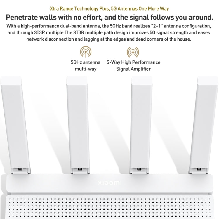 Original Xiaomi AX3000T 2.4GHz/5GHz Dual-band 1.3GHz CPU Router Supports NFC Connection, US Plug Original Xiaomi AX3000T 2.4GHz/5GHz Dual-band 1.3GHz CPU Router Supports NFC Connection, US Plug